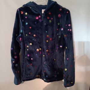 Wonder Nation Child Jacket, Size XL, Blue with Poke-a-dots